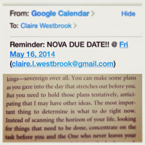woke up this morning with an email reminding me that today was Nova ...