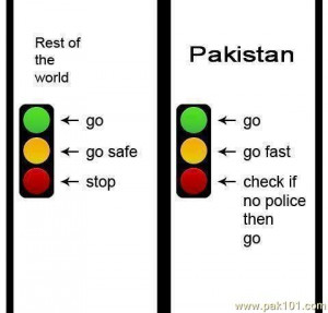 Pakistani People Thinking About Signal Lights