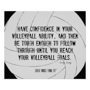 Motivational Volleyball Print 017 Black and White