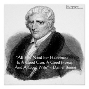 Daniel Boone & Humor Quote Poster