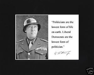 ... -George-S-Patton-the-lowest-form-Quote-Black-Matted-Photo-Picture