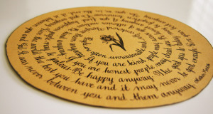 Circular Calligraphy Quote