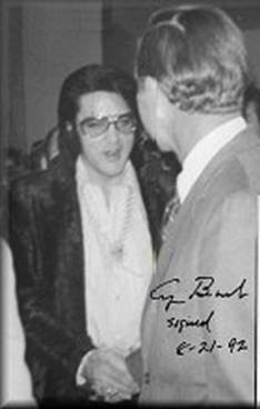 Autographed 1973 Photo of President George H W Bush and Elvis
