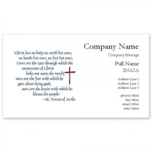 St. Teresa of Avila Quote Business Cards