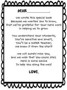 Goodbye Quotes For Teachers Student teacher goodbye book