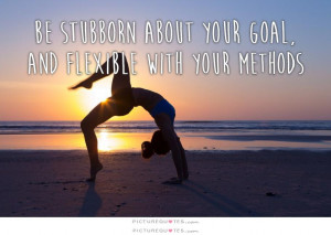 Stubborn About Your Goals and Be Flexible