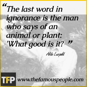 Aldo Leopold Quotes Science. QuotesGram