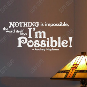 ... says I'm possible