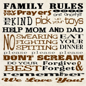 Family Rules 12x12 free printable