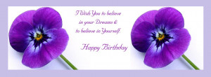 Most Attractive Happy Birthday Wishes with Purple Rose