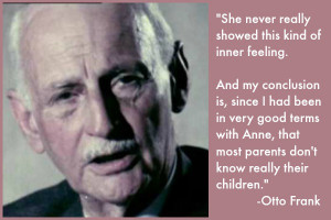 Post image for Writer’s Workshop: Words From Otto Frank