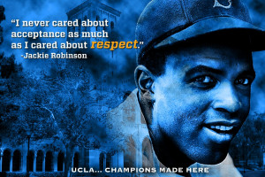 Jackie Robinson during his collegiate years at UCLA played football,