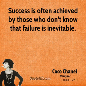 Success Quotes Coco Chanel
