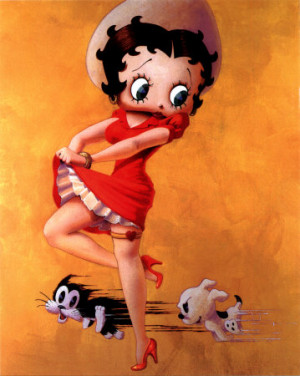 Betty Boop - The Chase Poster Card