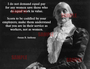 Susan B. Anthony Equality Quote Poster