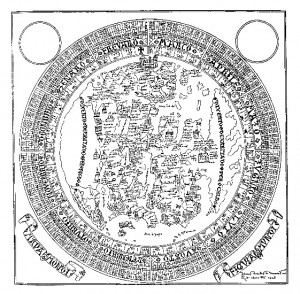 Facsimile of Giovanni Leardo world map, 1448, 34.7 x 31.2 cm (oriented ...