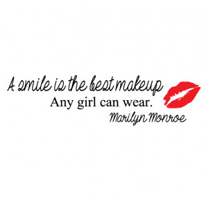 smile wall art quote home life quotes marilyn monroe smile wall art ...