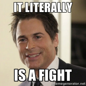 Chris Traeger - it literally is a fight