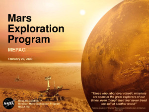 the process of scaling back the Mars exploration program to cut costs