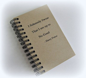 Spiral notebook with Harry Potter's quote. Blank pages. by CraftRu, $4 ...