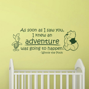 Nursery Wall Decal Quote Winnie the Pooh Adventure by WallStickums, $ ...