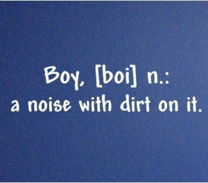 Boy a noise with dirt on it Vinyl Lettering by VinylLettering, $8.99