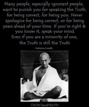 Mahatma Gandi on Choice & Truth