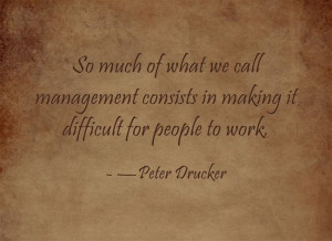 Peter Drucker- management or leadership?