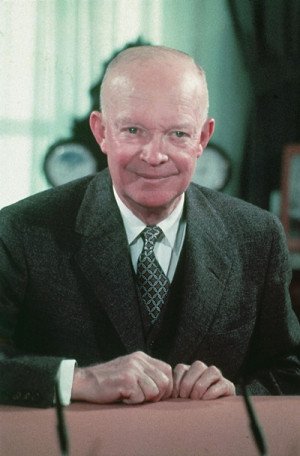 Photo: In this 1956 file photo, President Dwight Eisenhower is seen ...