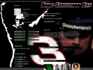 Dale Earnhardt Sr Xray White Myspace Layout Preview picture