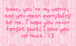 Love You Much Babe Quotes