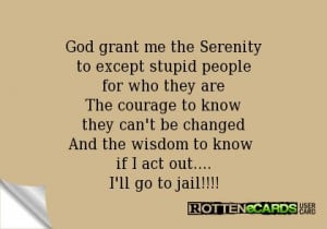 Funny+E-cards+idiots | God grant me the Serenityto except stupid ...