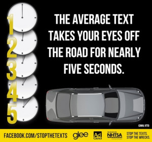 GLEE PSA: Texting While Driving - 5 Seconds That Could Change Your ...