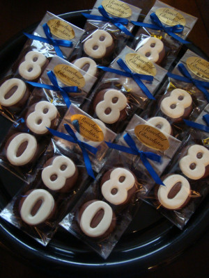 Milk Chocolate 80th Oreo Cookie Favors Number Eighty Birthday Party ...
