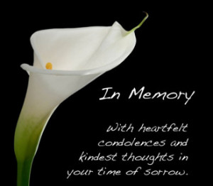 Obituaries/Condolences/Death & Funeral Annoucements