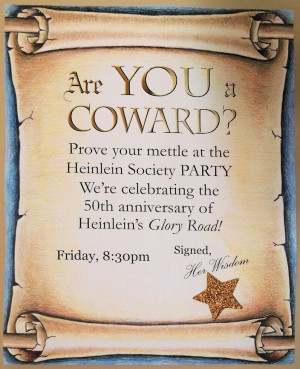 And stop by the Heinlein Society Fan Table any time during the con ...