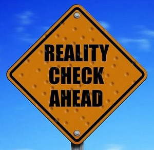 reality check road sign