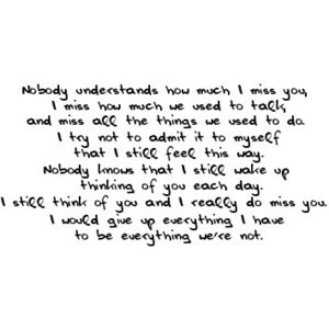 No body Understands How Much I Miss You - Miss You Quote