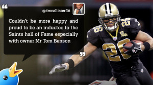 Quick Quote: Deuce McAllister in Saints Hall of Fame