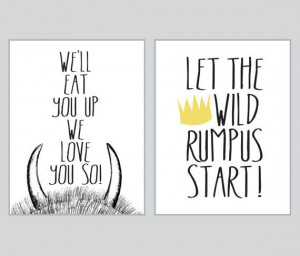 We'll Eat You Up - Where the wild things are - Set of Two 8x10 prints