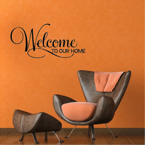Welcome To Our Home Entryway Wall Quotes Words Sayings Removable Foyer ...
