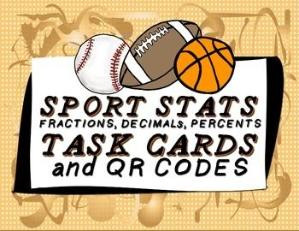 Fraction, Decimals, & Percents: 36 Math Task Cards & QR Co by dora