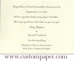 Email Wedding Announcements Sample Save the Date Cards Save The Date ...