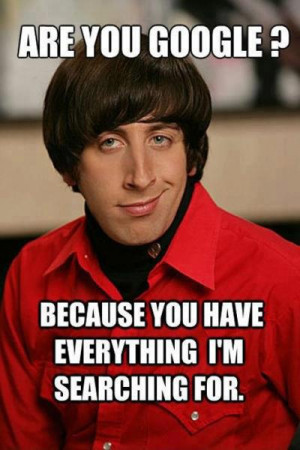 Categories » Film - Movies & TV » Wolowitz chat up lines