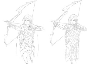 Skyrim Characters Drawings [lineart] skyrim character by