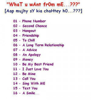 what you wanna from me 4 up 0 down reply quotes added by bhavin parghi