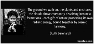 on, the plants and creatures, the clouds above constantly dissolving ...