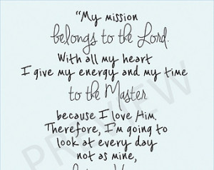 Missionary Quote LDS Mormon Ballard Mission Belongs to Lord God ...