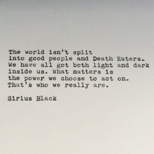 Harry Potter's Sirius Black Quote Typed on Typewriter by # ...