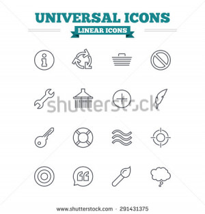 universal linear icons set